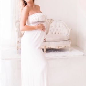 COPY - Strapless white maxi dress